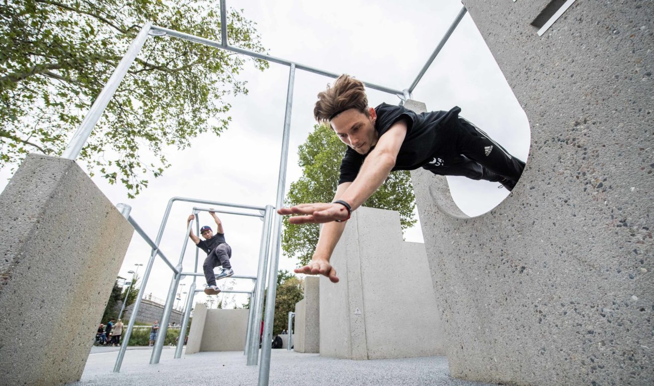 Die Parkour-Anlage. (Foto: Lukas Schulze)