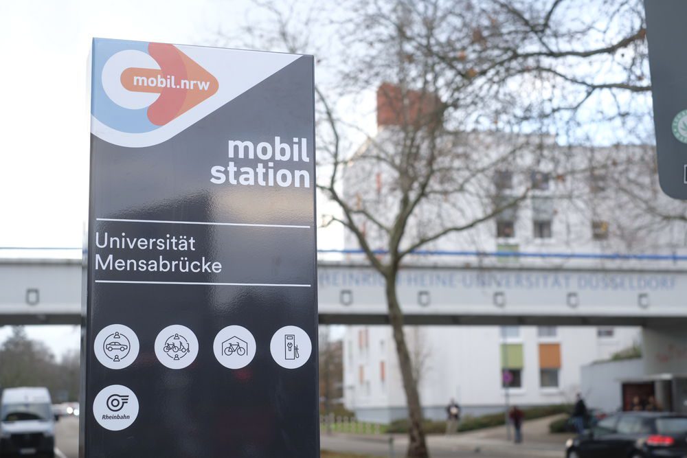 Diese Angebote findest du an der Mobilitätsstation Uni Mensa. (Foto: Connected Mobility Düsseldorf)