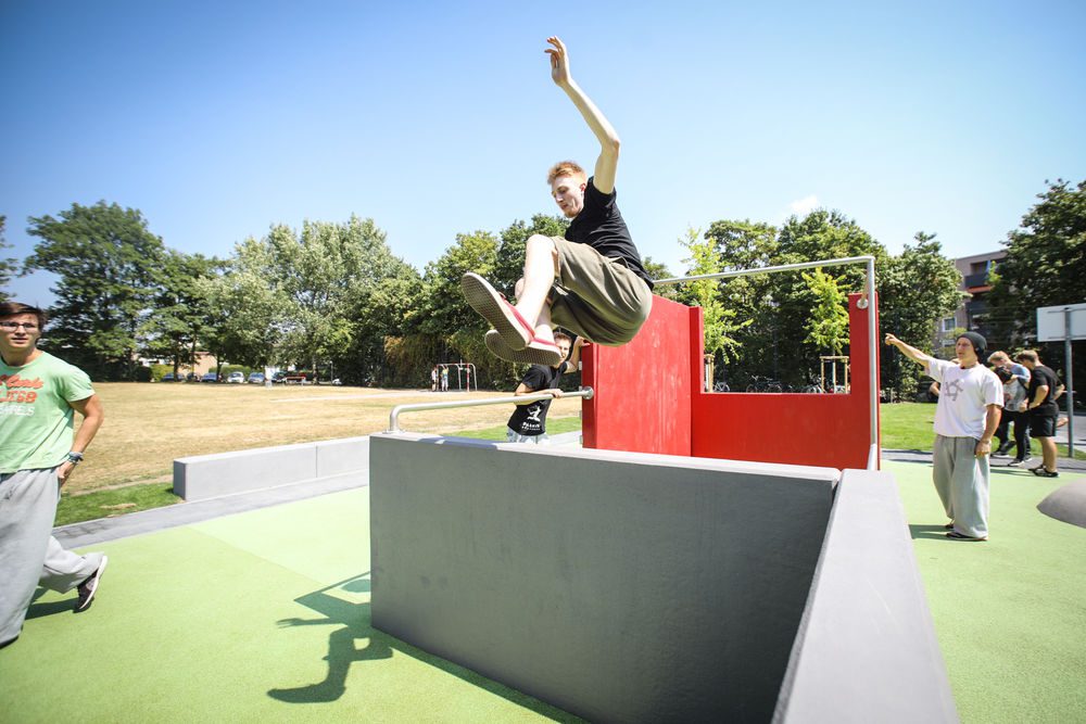 Eröffnung des Bewegungsparks in Garath, Foto: Melanie Zanin