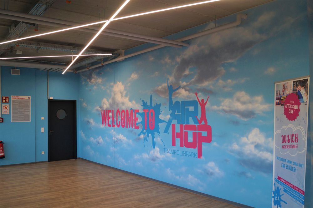 Trampolinpark AirHop Der Eingangsbereich des neuen Airhop (Foto: Justus B.)