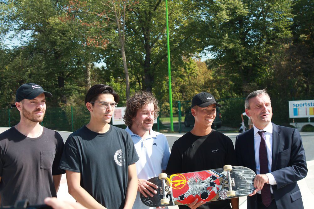 Die Hauptverantwortlichen der Skateweek Foto: Niklas Ester
