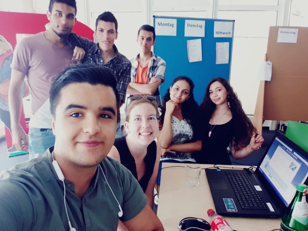 youpod Redaktionswoche Die Redaktionsgruppe bei der Arbeit. (Foto: Iwan)