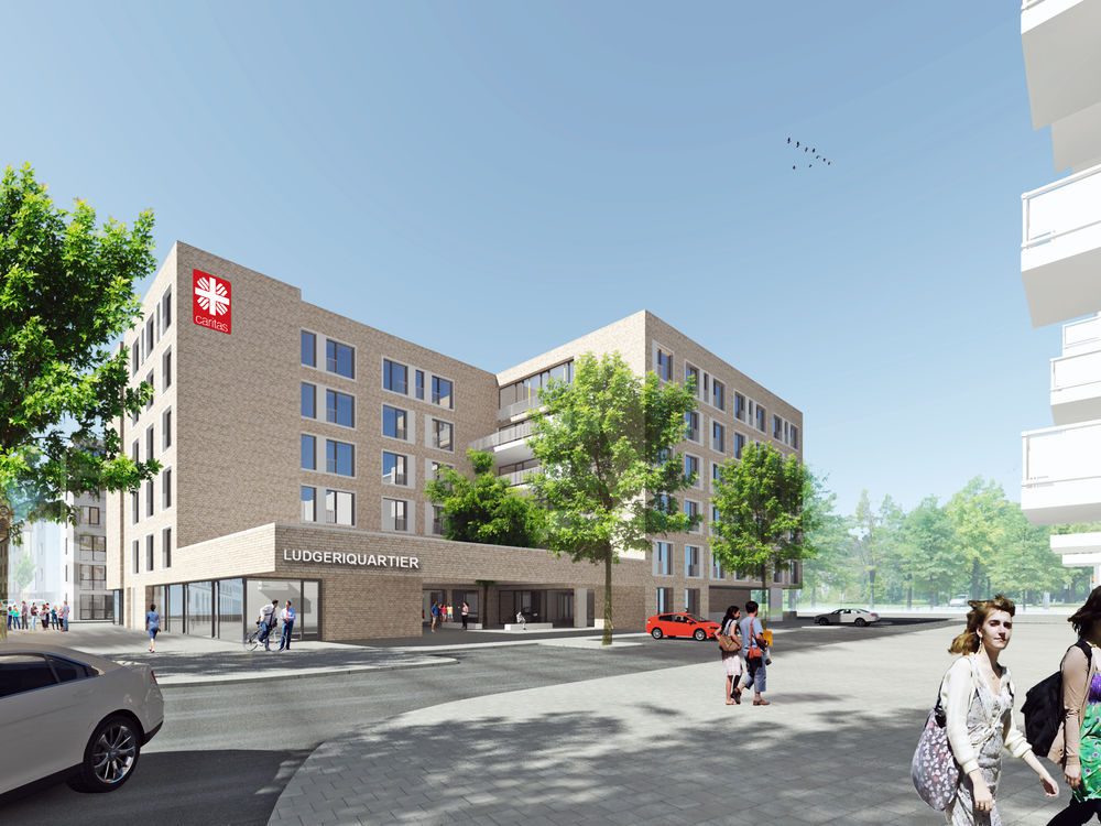 Caritas baut für Azubis und Senioren in Bilk © Caritasverband Düsseldorf/Abdelkader Architekten, Münster