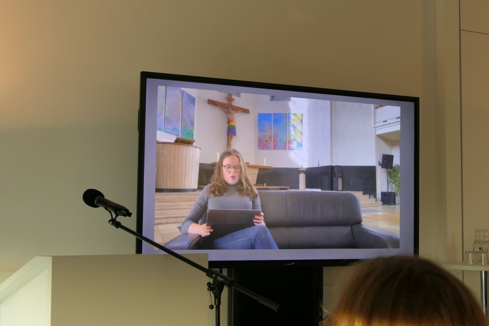 Rahel von der EJD beteiligte sich mit einem Video-Beitrag. (Foto: youpod / Vivian)