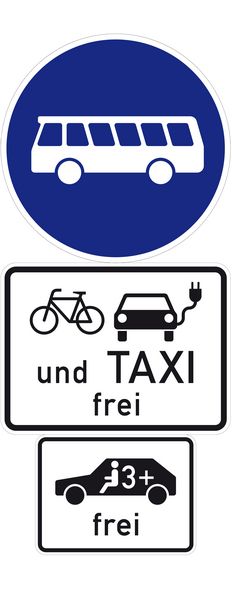 Beschilderung Umweltspur - public domain Beschilderung Umweltspur - public domain