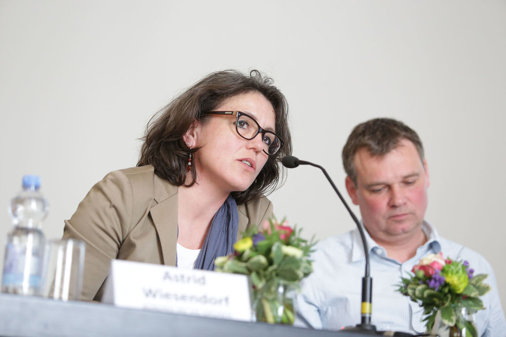 Astrid Wiesendorf sitzt derzeit für die Grünen im Rathaus in Düsseldorf. (Foto: Stadt Düsseldorf, Demokratie lernen).
