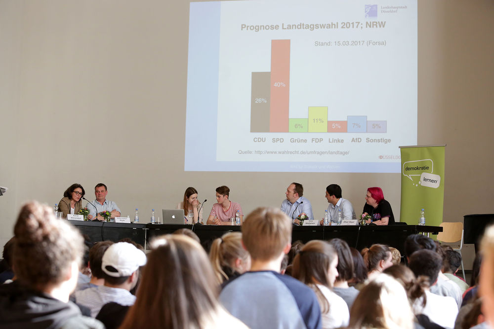 Wer wird die stärkste Partei? (Foto: Stadt Düsseldorf, Demokratie lernen).