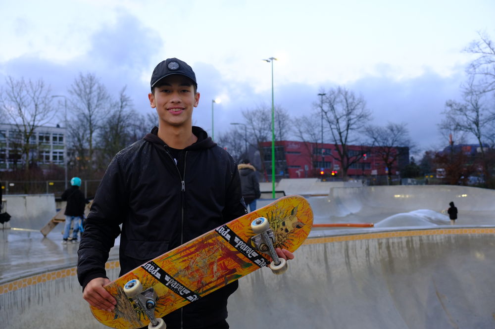 Skater Lennard Janssen ist auf internationalen Anlagen unterwegs und ist sich sicher: "Düsseldorf kann demnächst mithalten." (Foto: Christina Behrens)
