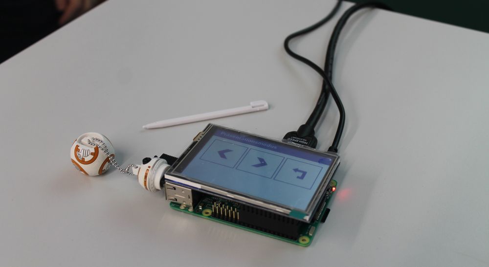 So sieht sein Projekt aus. Es soll Probleme bei Präsentationen aus dem Weg schaffen. (Foto: Jonathan) So sieht sein Projekt aus. Es soll Probleme bei Präsentationen aus dem Weg schaffen. (Foto: Jonathan)