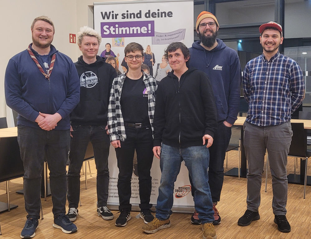 Sie freuen sich auf die gemeinsame Arbeit: Victor Wunderlich, Cedric Watermann, Ronja Munko, Nico Kranz und Andreas Kremer bilden den Jugendring-Vorstand. Tobias Schwerdtfeger ist nun Kassenprüfer. (von links)