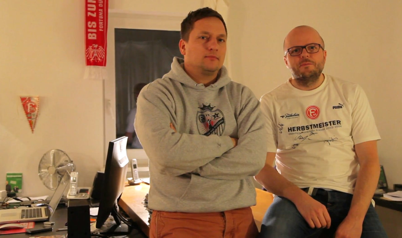 Tradition kann man nicht kaufen - Ein Doku-Denkmal für Fortunas Helden Lars Pape und Holger Schürmann - Berliner mit Düsseldorfer Wurzeln wollen Dokumentation über die Legenden der Fortuna drehen Holger Schürmann / Lars Pape