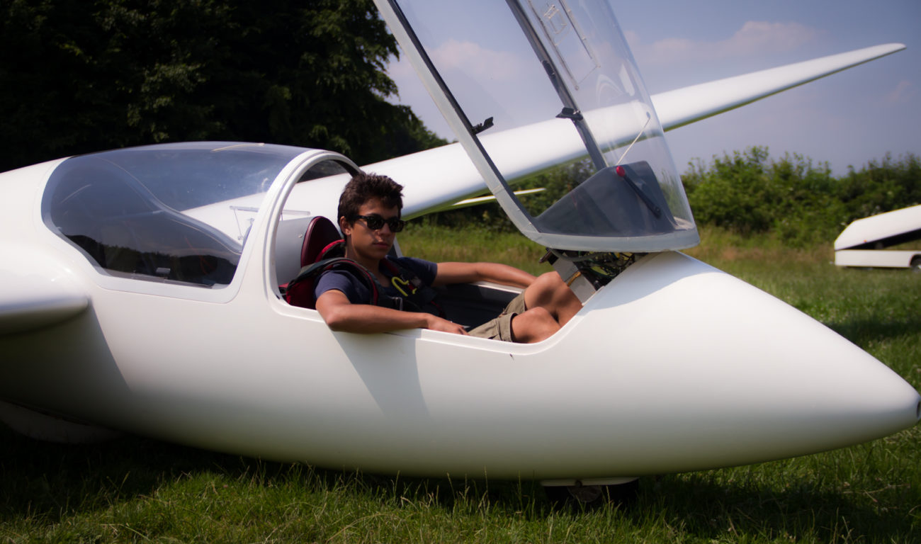 Sebastian Elsner ist 14 und schon bald Segelflugpilot Kai Inboden