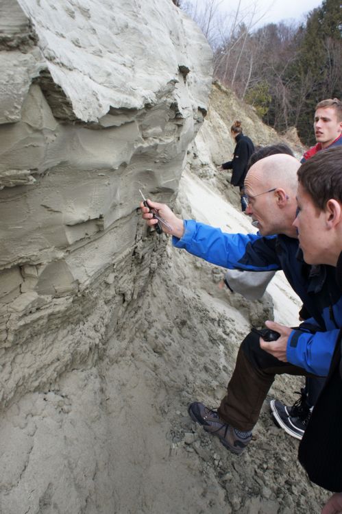 Bevor die Reisholzer oben ankamen, unternahmen sie noch andere Touren. Auf einer Route entdeckte der Bochumer Professor Andreas Pflitsch Bändertone. Oliver Ostendarp/Freies Christliches Gymnasium