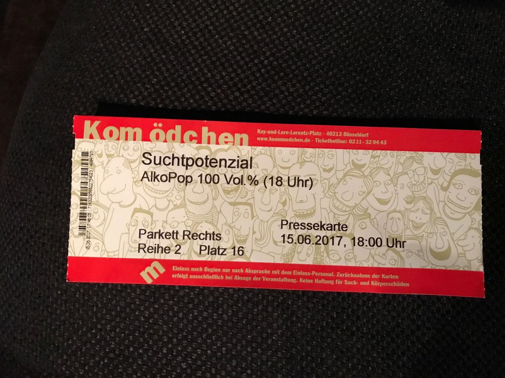 So sieht sie aus, die Eintrittskarte zum Suchtpotenzial. (Foto: Anita)