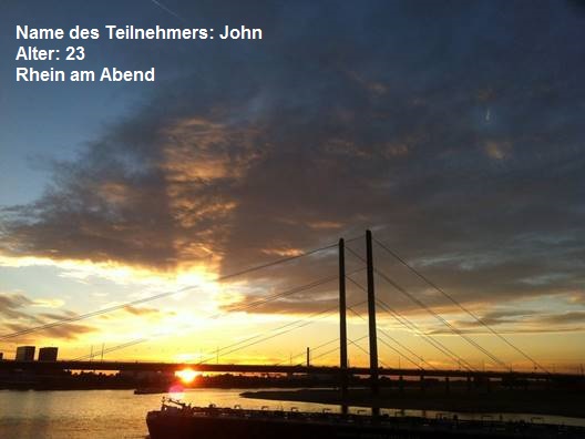 Sonne und Rheinbrücke passen immer gut zusammen, wie Mohammad Khandokar (22 Jahre) weiß
