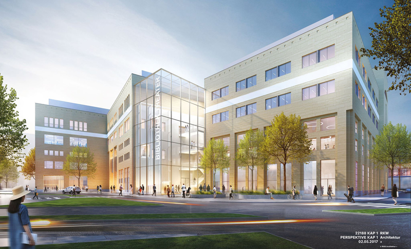 Das KAP1: Die Zentralbibliothek, das Theatermuseum und das Forum Freies Theater ziehen 2021 um (Animation KAP1: Landeshauptstadt Düsseldorf)