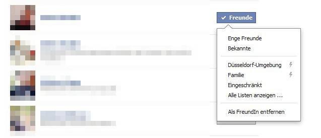 Freunde in Listen zu packen, scheint einfacher, als es ist. Screenshot