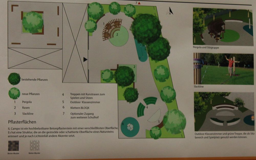 So sieht das neue Gymnasium Schmiedestraße aus Bei der Gestaltung des Schulhofs dürfen die Schüler mitreden. Zum Beispiel kann es ein Outdoor-Klassenzimmer geben. (Foto: Jonathan)
