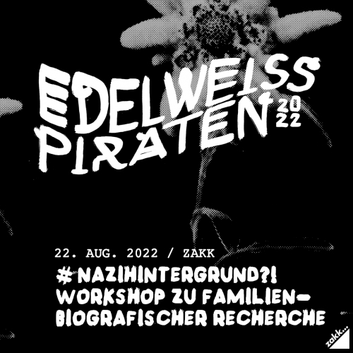 #nazihintergrund?! Workshop zu familienbiografischer Recherche Was haben eigentlich die Verwandten oder das soziale Umfeld während der Nazi-Zeit gemacht? Dieser Workshop bringt vielleicht Licht ins Dunkle. (Bild: zakk Düsseldorf)