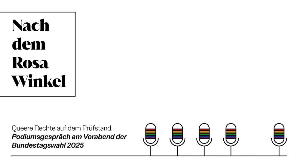 NDRW_PD_1920x1080.jpg - Podiumsgespräch: "Nach dem Rosa Winkel: Queere Rechte auf dem Prüfstand" Grafik: Marco Rausch / DüsselDrama