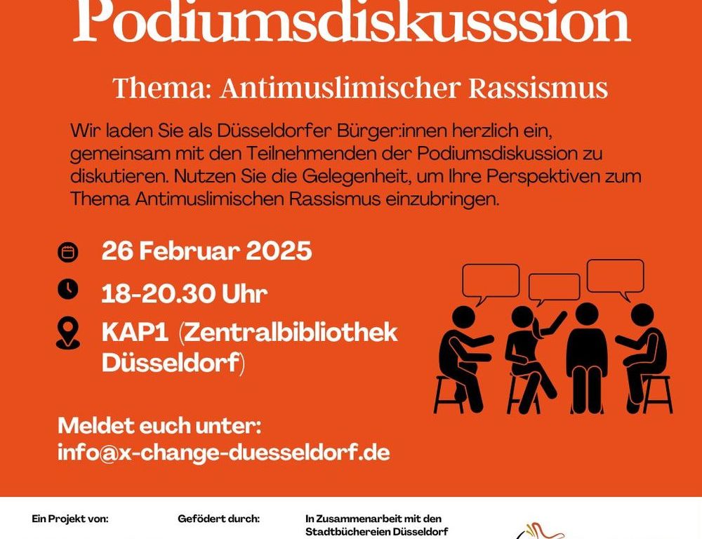 3. Podiumsdiskussion (1).jpg - Podiumsdiskussion: Antimuslimischer Rassismus (Grafik: AVP e. V.)