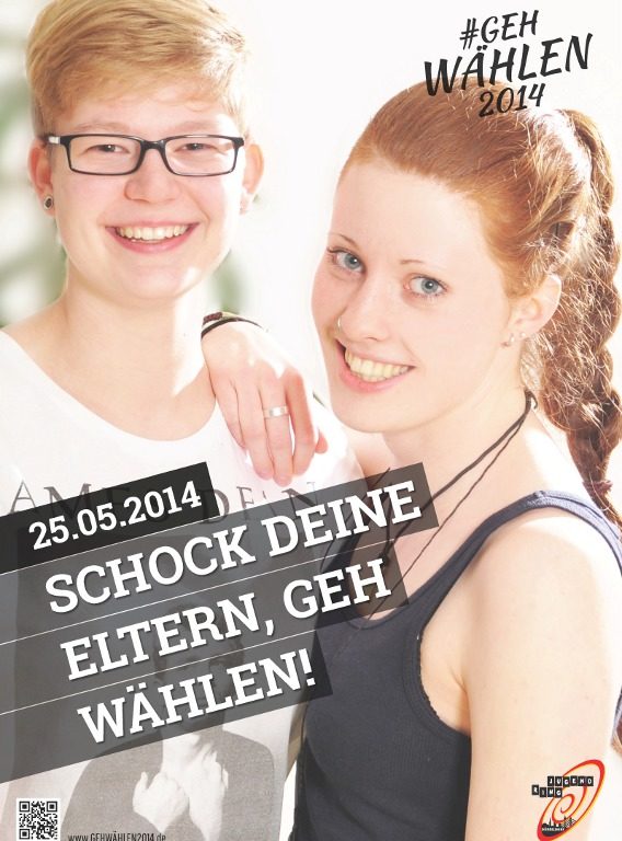 Plakate von Jugendring und Jugendrat machen Werbung für die Wahl. Jugendring