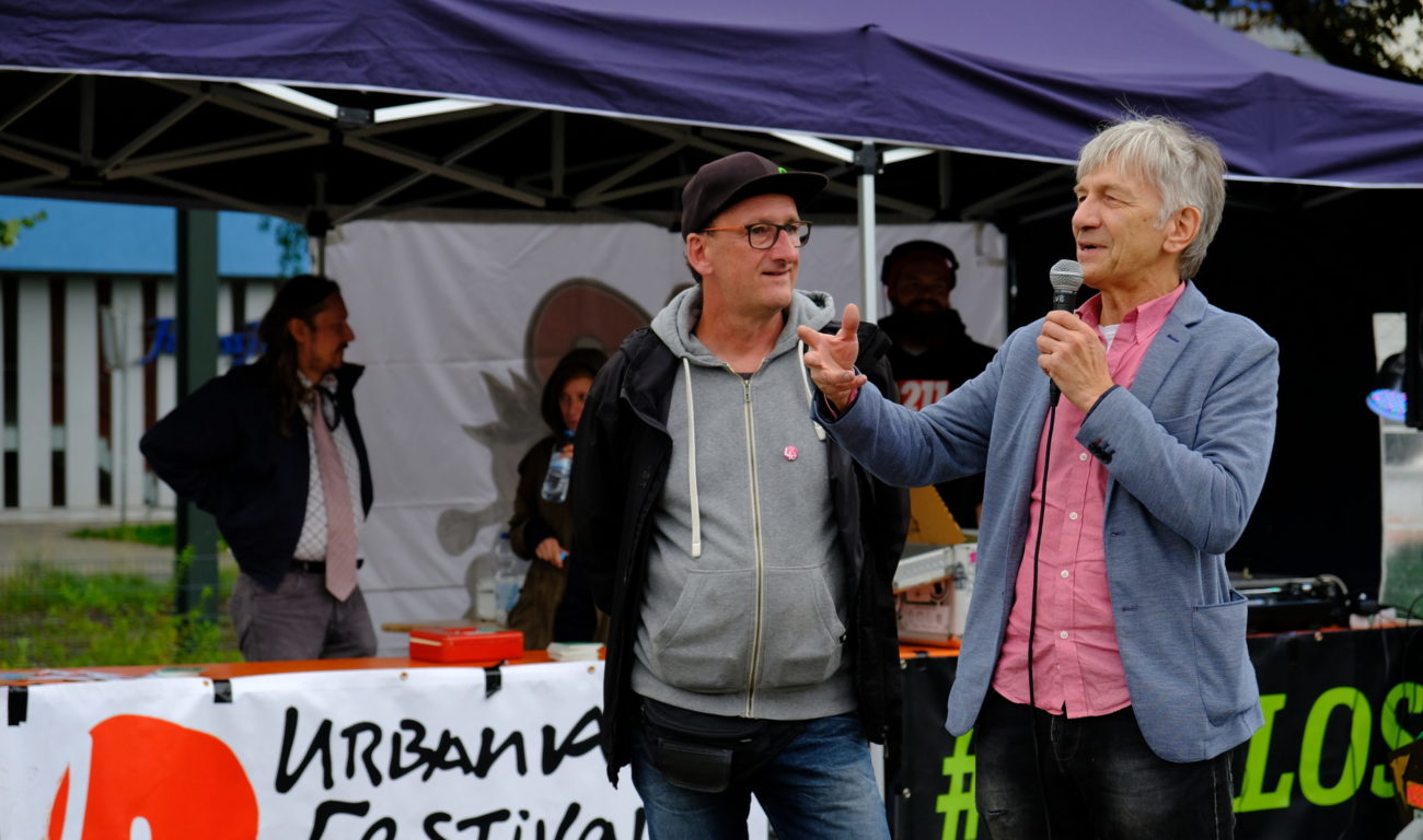 Klaus Martin Becker und Klaus Klinger eröffnen das diesjährige Urban Art Festival. (Foto: youpod) Klaus Martin Becker und Klaus Klinger eröffnen das diesjährige Urban Art Festival. (Foto: youpod)