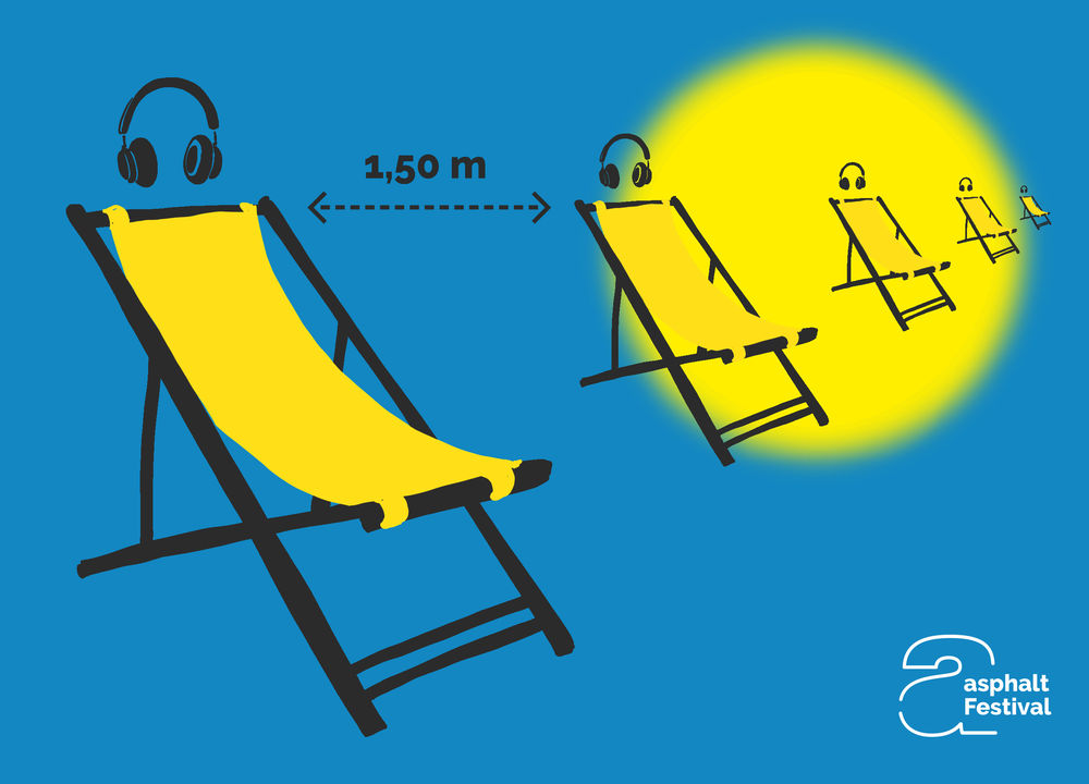 asphalt_Festival_2020-Liegestuehle-PR-Logo_weiss-Illustration_dasbuero.jpg - Leinen los für asphalt auf See – Open-Air-Festival im Juli am Schwanenspiegel asphalt auf See – Logo: dasbuero