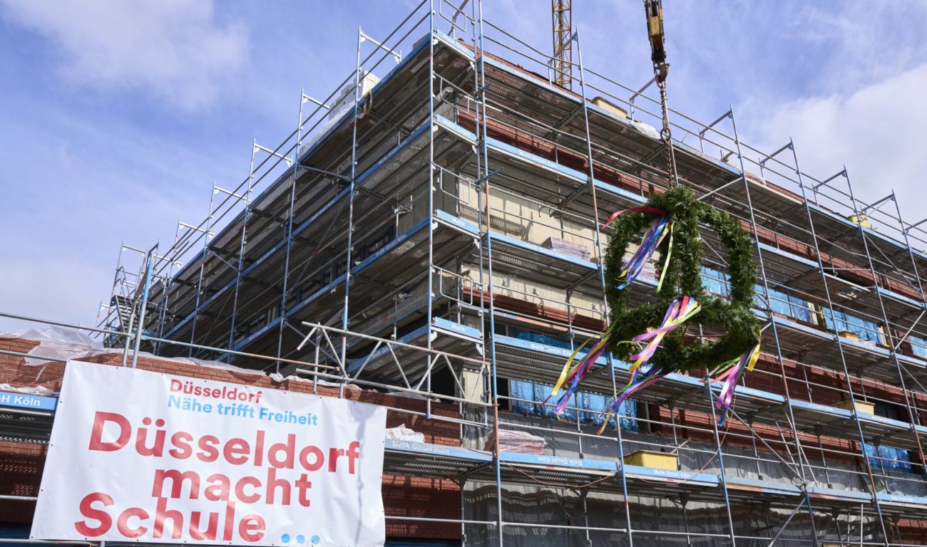 Jetzt feierte es Richtfest. (Foto: Landeshauptstadt Düsseldorf/Claus Langer)